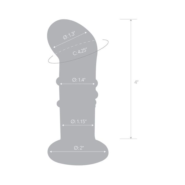Glas 4 in. Rechargeable Remote-Controlled Vibrating Dotted G-Spot/P-Spot Plug - Image 8