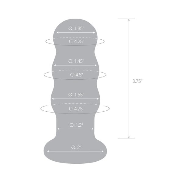 Glas 3.5 in. Rechargeable Remote-Controlled Vibrating Beaded Butt Plug - Image 8