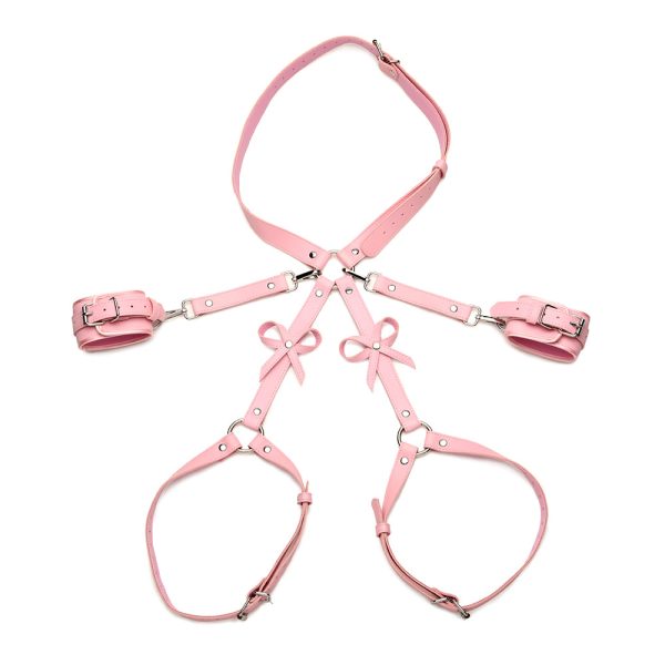 STRICT Bondage Harness with Bows Pink M/L - Image 2