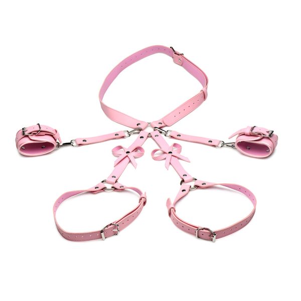 STRICT Bondage Harness with Bows Pink M/L - Image 3