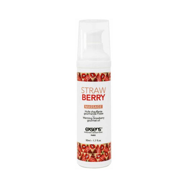 Exsens Warming Massage Oil Strawberry 1.7 oz. - Image 2