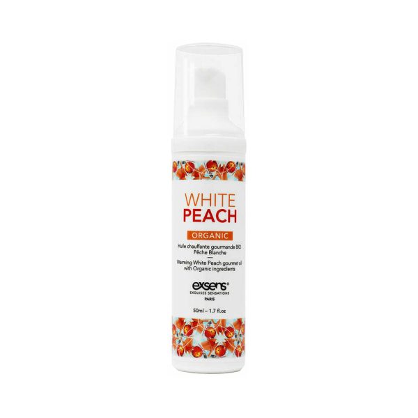 Exsens Warming Massage Oil White Peach 1.7 oz. - Image 2