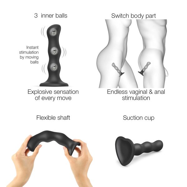 Strap-On-Me Geisha Ball Dildo XL Black - Image 6