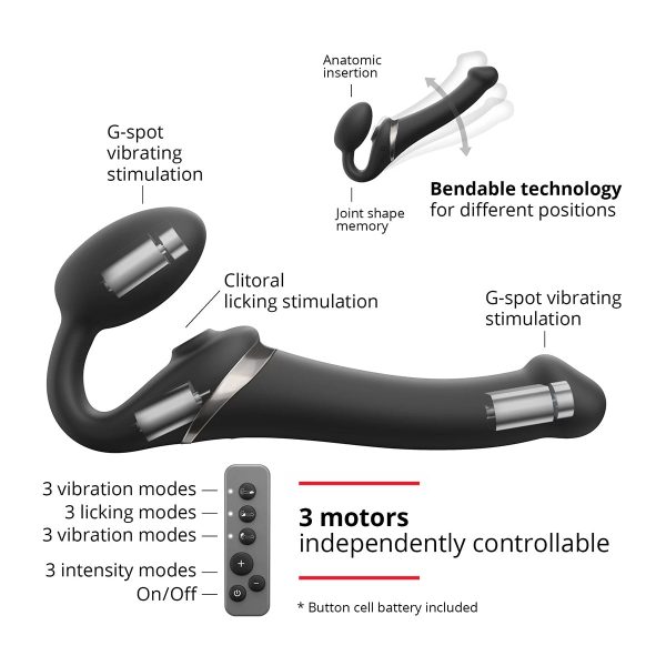 Strap-On-Me Multi Orgasm Bendable Strapless Strap-On Black Large - Image 5