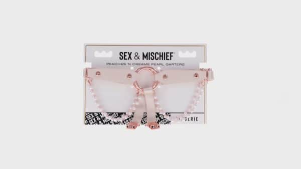 Sportsheets Sex & Mischief Peaches ''n CreaMe Pearl Garters - Image 8